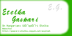 etelka gaspari business card